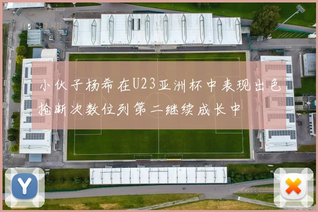 小伙子杨希在U23亚洲杯中表现出色抢断次数位列第二继续成长中